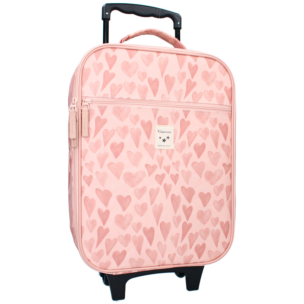 Roze koffer met hartjes